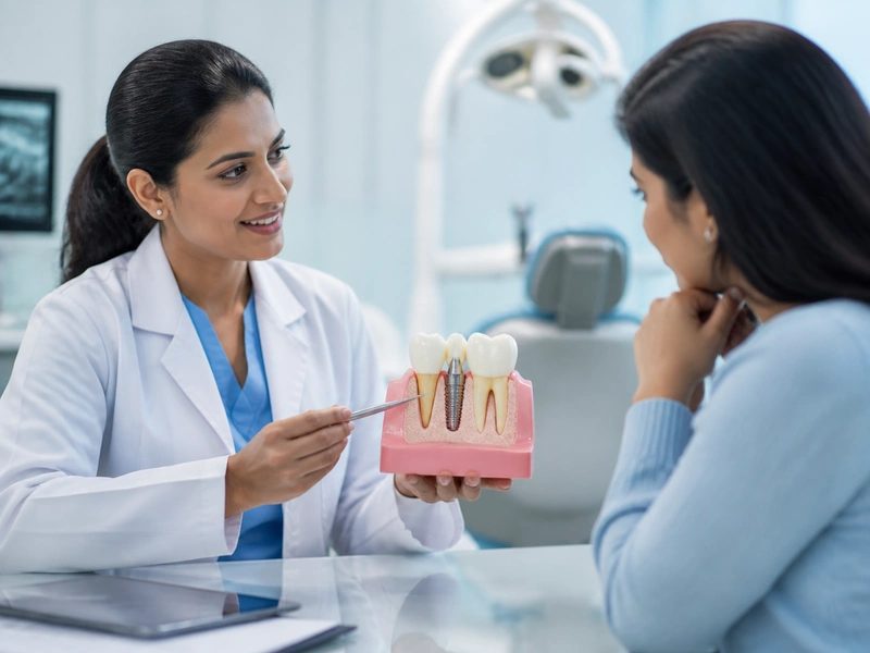 Dental implant treatment consultation at Nirmal Dental Care